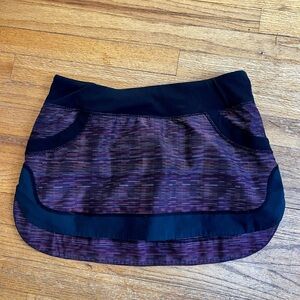 Lululemon Women's Purple and Black Tennis/ Running Skirt
